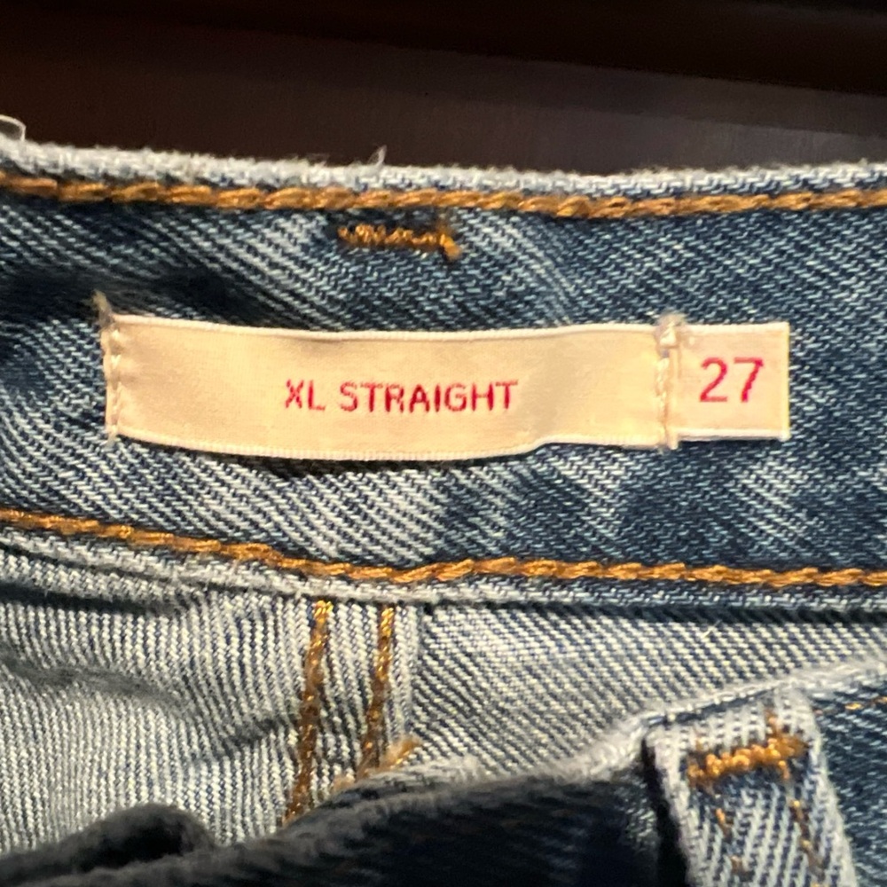 Levi's women’s XL straight Tie-Waist Jeans light wash 27X31 - Picture 4 of 7